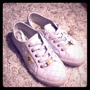White Guess white sneakers size 5 1/2